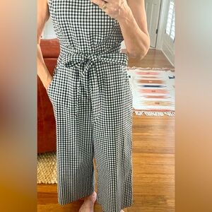 Preston & York Black and White Gingham Jumpsuit